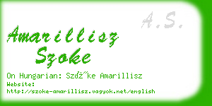 amarillisz szoke business card